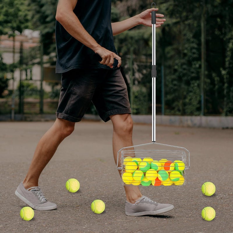 Voodans Protable Tennis Ball Picker Retractable Metal Tennis Ball Retriever Multifunction Ball Collector - Image 2